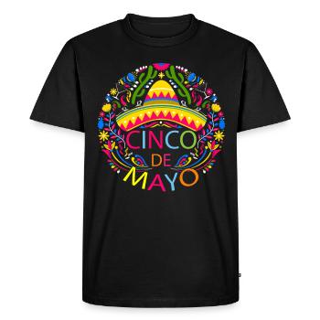 Fiesta Joyeuse Fête Cinco De Mayo - T-shirt Premium bio Homme - noir - Devant - Nico (187cm)