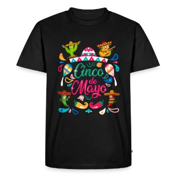 Joyeux Cinco De Mayo Fiesta mexicaine - T-shirt Premium bio Homme - noir - Devant - Nico (187cm)