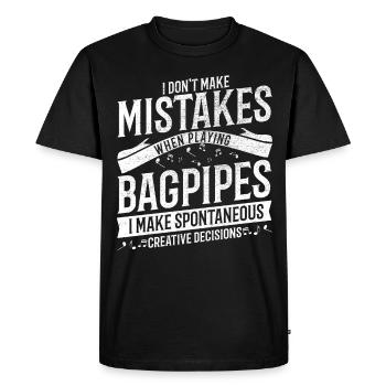 Drôle de cornemuse Musicien Musique Forte Cornemuse - T-shirt Premium bio Homme - noir - Devant - Nico (187cm)