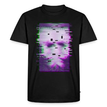 Esthétique Fille Glitch Vaporwave Pastel Goth - T-shirt Premium bio Homme - noir - Devant - Nico (187cm)