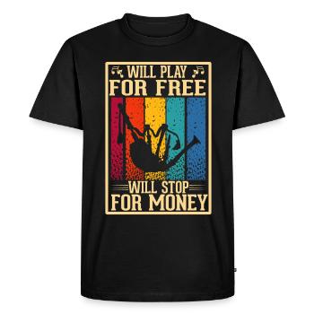 Musiciens de cornemuse bruyants cornemuses - T-shirt Premium bio Homme - noir - Devant - Nico (187cm)