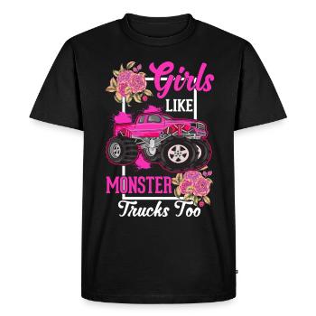 Monster Truck Girl Monster Truck Amoureux - T-shirt Premium bio Homme - noir - Devant - Nico (187cm)