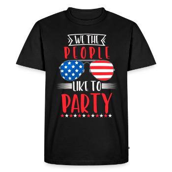 Sunglasses USA Party 4 juillet - T-shirt Premium bio Homme - noir - Devant - Nico (187cm)