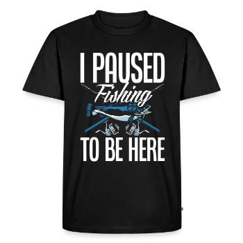 Cadeau amusant de pêcheur - T-shirt Premium bio Homme - noir - Devant - Nico (187cm)