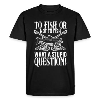 Cadeau amusant de pêcheur - T-shirt Premium bio Homme - noir - Devant - Nico (187cm)