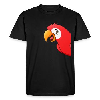 Funny Parrot Bird Parrot Spying - Men's Premium Organic T-Shirt - black - Front - Nico (187cm)