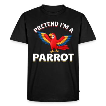 Drôle d’oiseau perroquet - Faites semblant d’être un - T-shirt Premium bio Homme - noir - Devant - Nico (187cm)
