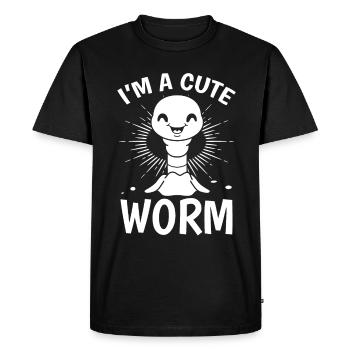 Worm Farming Funny compost worm I am a - Men's Premium Organic T-Shirt - black - Front - Nico (187cm)