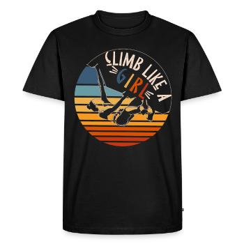 Grimpeuse Grimpeuse WoBouldering - T-shirt Premium bio Homme - noir - Devant - Nico (187cm)