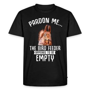 Empty bird feeding place squirrels - Men's Premium Organic T-Shirt - black - Front - Nico (187cm)