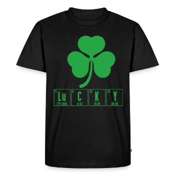 Chimie Cloverleaf Lucky St. Patrick’s Day - T-shirt Premium bio Homme - noir - Devant - Nico (187cm)