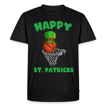 Basketball Bonne Saint-Patrick - T-shirt Premium bio Homme - noir - Devant - Nico (187cm)