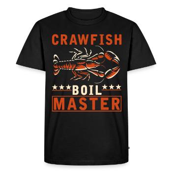 Crabes cuisinier maître Drôle d’écrevisses - T-shirt Premium bio Homme - noir - Devant - Nico (187cm)