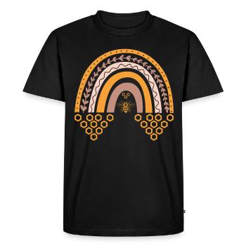Rainbow Bee Beekeeper Femmes Abeilles mellifères - T-shirt Premium bio Homme - noir - Devant - Nico (187cm)