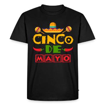 Fiesta Sombrero Joyeux Cinco De Mayo - T-shirt Premium bio Homme - noir - Devant - Nico (187cm)