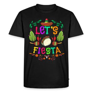 Laisse Fiesta Cinco de Mayo Célébration Taco Mexicain - T-shirt Premium bio Homme - noir - Devant - Nico (187cm)