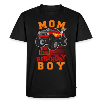 Monster Truck Maman Garçon Anniversaire - T-shirt Premium bio Homme - noir - Devant - Nico (187cm)