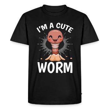 Compost Worm Lovers Sweet Worms I am a - Men's Premium Organic T-Shirt - black - Front - Nico (187cm)