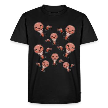 Compost Worms Nice Worm Funny Wur - T-shirt Premium bio Homme - noir - Devant - Nico (187cm)