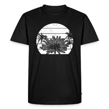 Sea creature Sea urchin Sunset Sea urchin - Men's Premium Organic T-Shirt - black - Front - Nico (187cm)