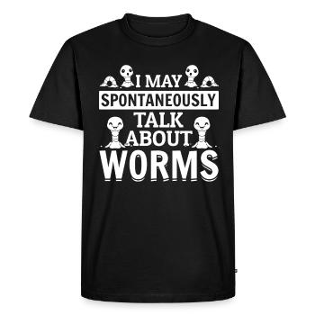 Bel amoureux des vers je peux spontanément parler des vers - T-shirt Premium bio Homme - noir - Devant - Nico (187cm)