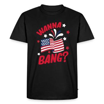 July 4 Men Fireworks USA - Men's Premium Organic T-Shirt - black - Front - Nico (187cm)