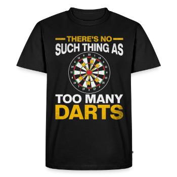 Darts game I There is no darts game like too many - Men's Premium Organic T-Shirt - black - Front - Nico (187cm)