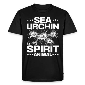 Sea Urchin is my spirit Animal Sea Creature Sea Urchin - Men's Premium Organic T-Shirt - black - Front - Nico (187cm)