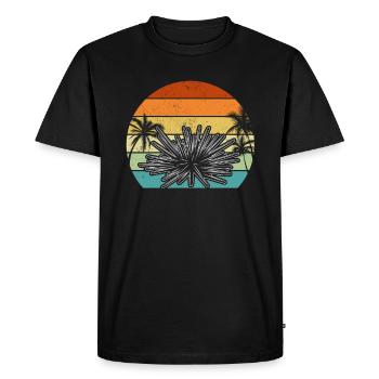 Retro Sea Urchin Sunset Sea Urchin Lovers - Men's Premium Organic T-Shirt - black - Front - Nico (187cm)