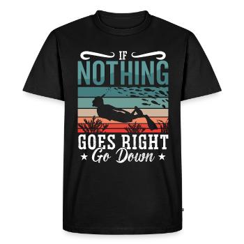 Apnée Apnée Plongée Cadeau d’apnée - T-shirt Premium bio Homme - noir - Devant - Nico (187cm)