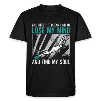 Cadeau d’apnée - T-shirt Premium bio Homme - noir - Devant - Nico (187cm)