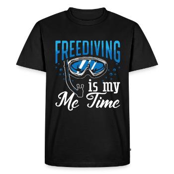Apnée Apnée Apnée Cadeau de plongée en apnée - T-shirt Premium bio Homme - noir - Devant - Nico (187cm)