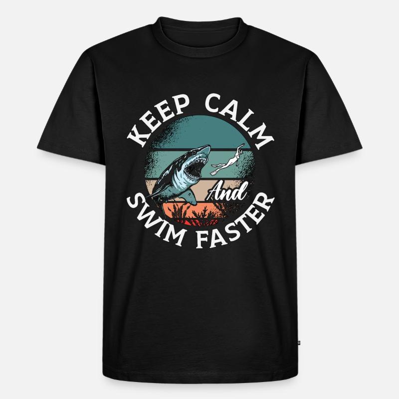 Freitaucher Freitauchen Apnoe Tauchen Geschenk - Männer Premium Bio T-Shirt - Schwarz