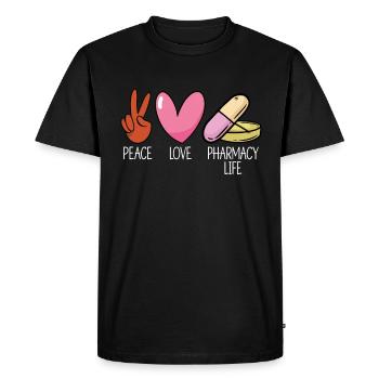 Technicien en pharmacie Cadeau de technicien en pharmacie - T-shirt Premium bio Homme - noir - Devant - Nico (187cm)