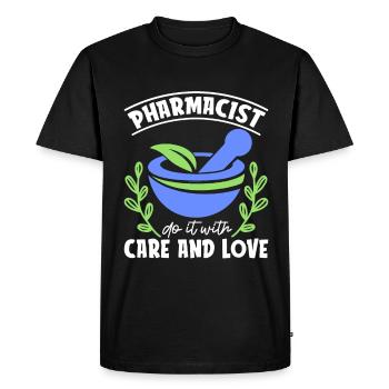 Pharmacien Technicien en pharmacie Cadeau de technicien - T-shirt Premium bio Homme - noir - Devant - Nico (187cm)