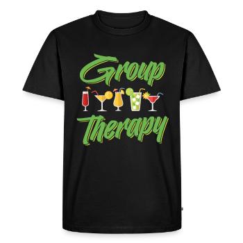 Cocktail Thérapie Barman Femmes Barmaid - T-shirt Premium bio Homme - noir - Devant - Nico (187cm)