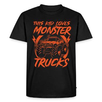 Monster Trucks Fan Girls Boys Monster Truck - Men's Premium Organic T-Shirt - black - Front - Nico (187cm)