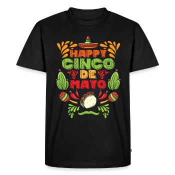 Fiesta mexicaine Joyeuse Cinco De Mayo - T-shirt Premium bio Homme - noir - Devant - Nico (187cm)