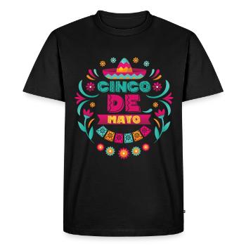 Fiesta Girls Femmes Happy Cinco De Mayo - T-shirt Premium bio Homme - noir - Devant - Nico (187cm)