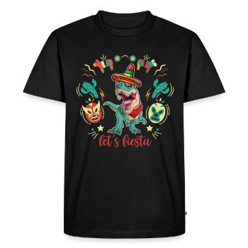 Mexicain Trex Sombrero Cinco De Mayo - T-shirt Premium bio Homme - noir - Devant - Nico (187cm)