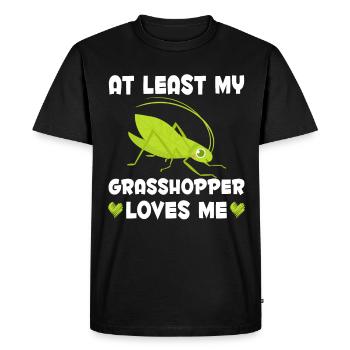 Grasshopper m’aime drôle de collectionneur d’insectes - T-shirt Premium bio Homme - noir - Devant - Nico (187cm)