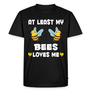 Bees love me women funny beekeepers - Men's Premium Organic T-Shirt - black - Front - Nico (187cm)