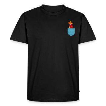 Parrot Pocket Parrot Bird Funny Parrot - Men's Premium Organic T-Shirt - black - Front - Nico (187cm)