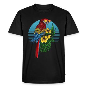 Funny cockatiel bird parrot bird - Men's Premium Organic T-Shirt - black - Front - Nico (187cm)