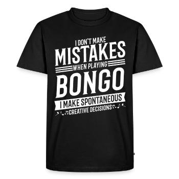 Bongo Player Musical Instrument Music Bongo - Men's Premium Organic T-Shirt - black - Front - Nico (187cm)