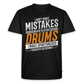 Drum Music Lovers Batteur créatif - T-shirt Premium bio Homme - noir - Devant - Nico (187cm)