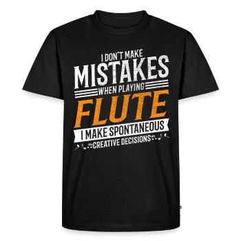 Flûte Mélomane Joueur de flûte créatif - T-shirt Premium bio Homme - noir - Devant - Nico (187cm)