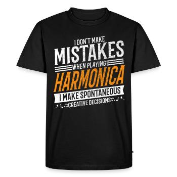 Harmonica Creative Harmonica Player - Men's Premium Organic T-Shirt - black - Front - Nico (187cm)