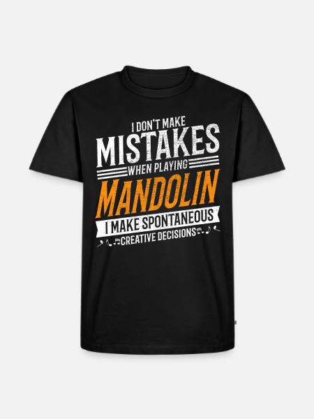 Mandolin Music Lovers Mandolin Player - Men's Premium Organic T-Shirt - black