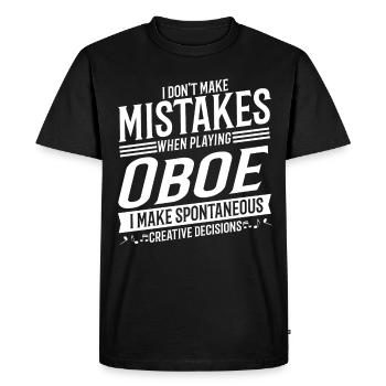Joueur de hautbois Instrument de musique Musique Hautboïste - T-shirt Premium bio Homme - noir - Devant - Nico (187cm)